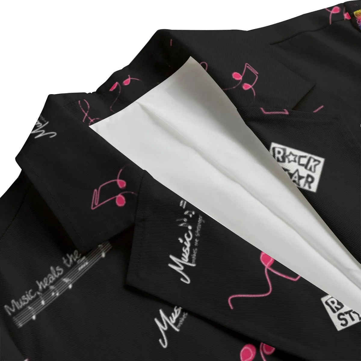 All-Over Print Women's Leisure Blazer | 245GSM Cotton music lover