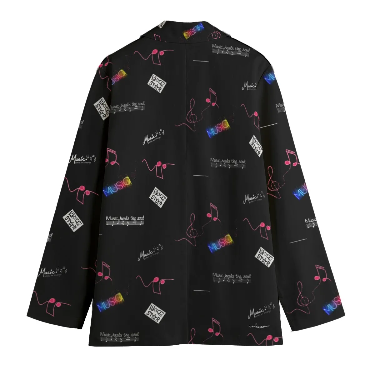 All-Over Print Women's Leisure Blazer | 245GSM Cotton music lover