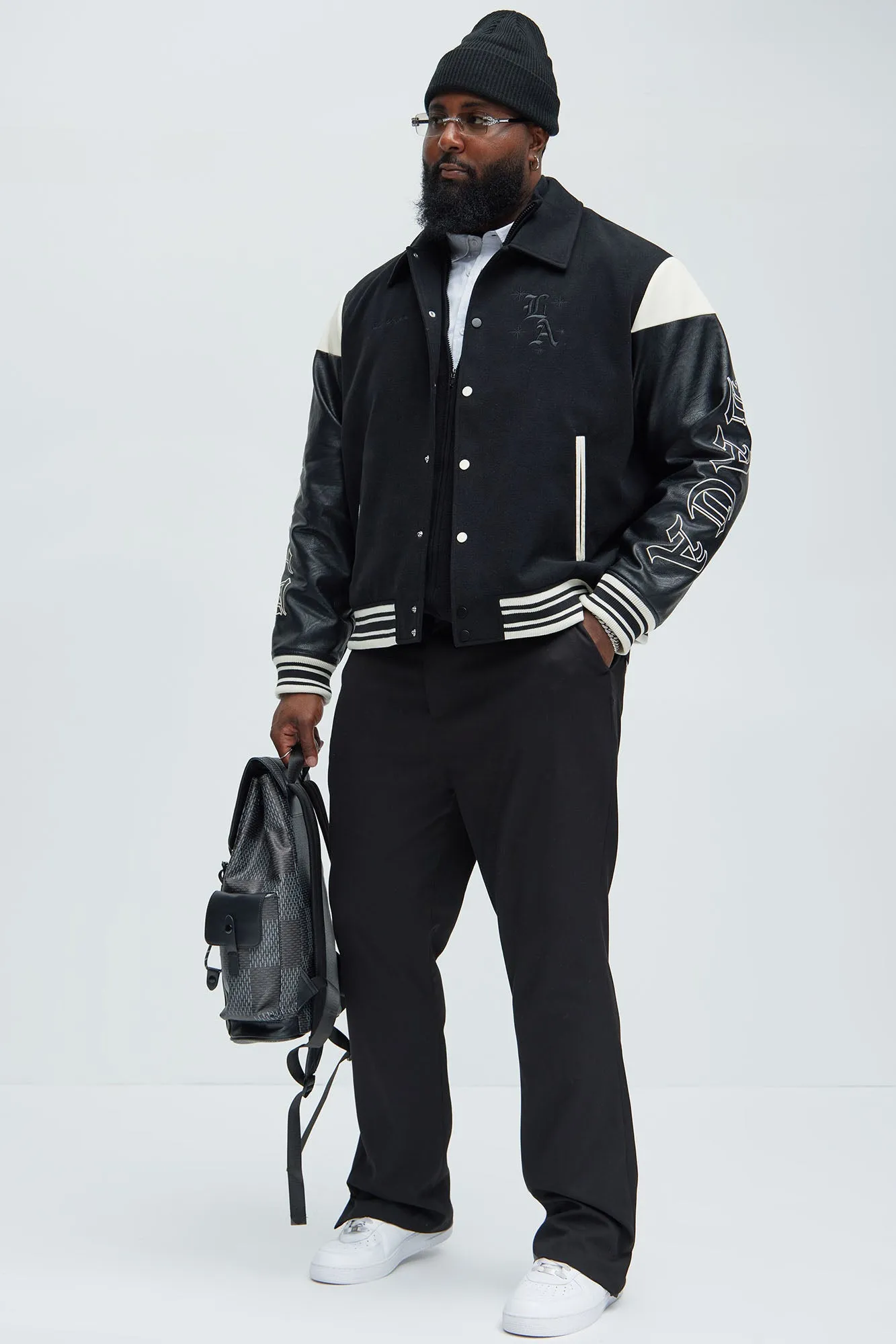 Angel Varsity Jacket - Black