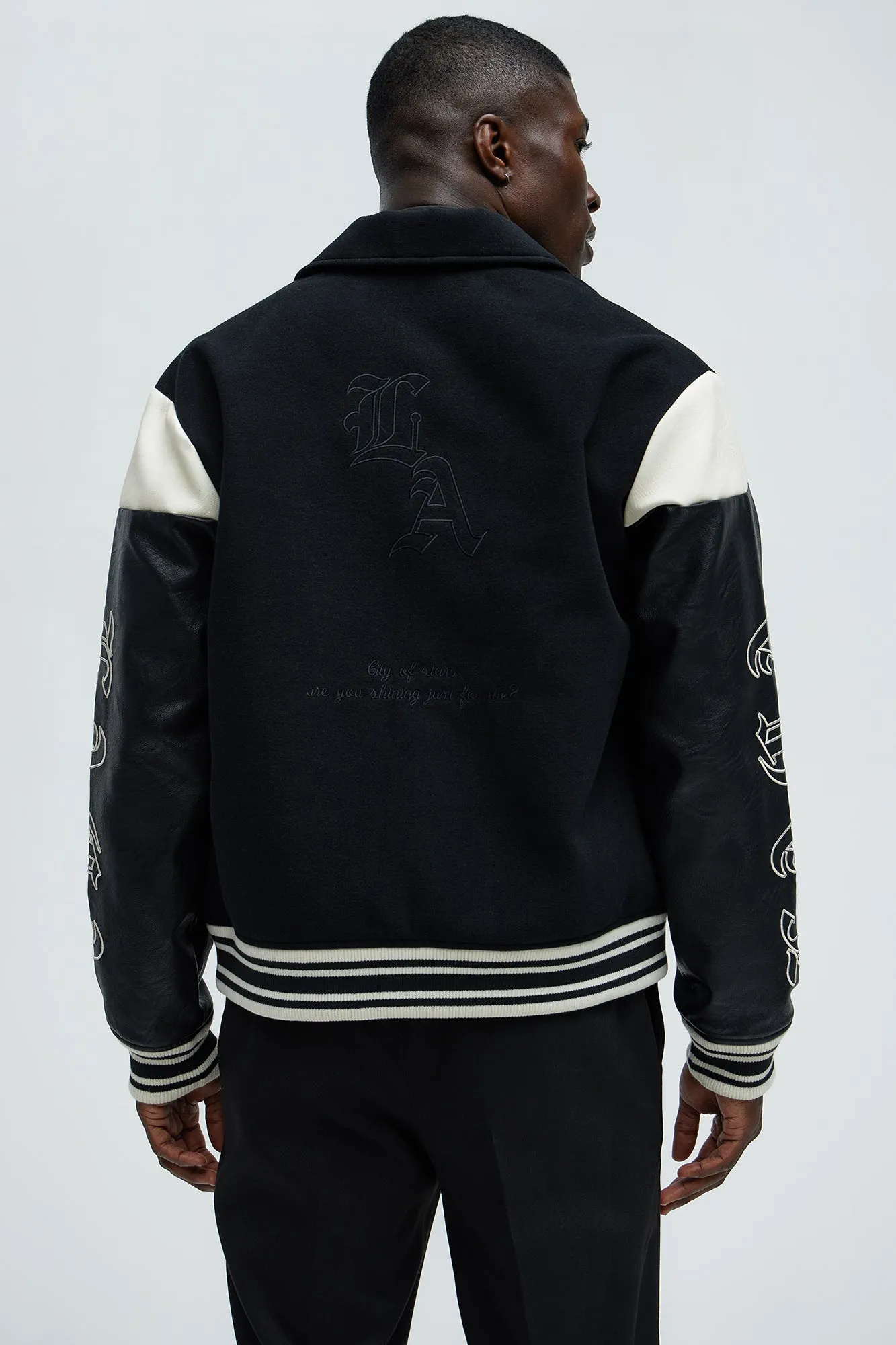 Angel Varsity Jacket - Black