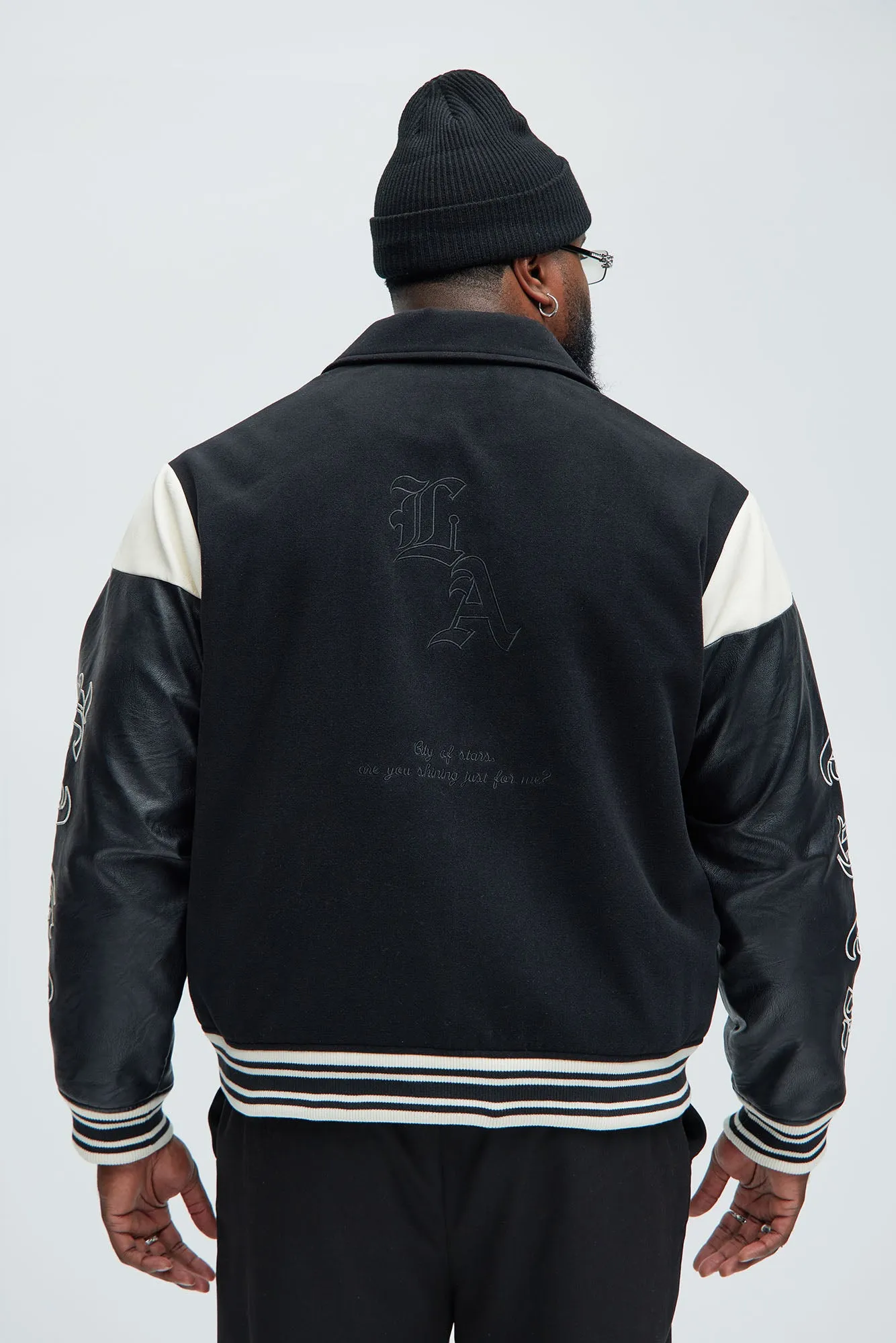 Angel Varsity Jacket - Black