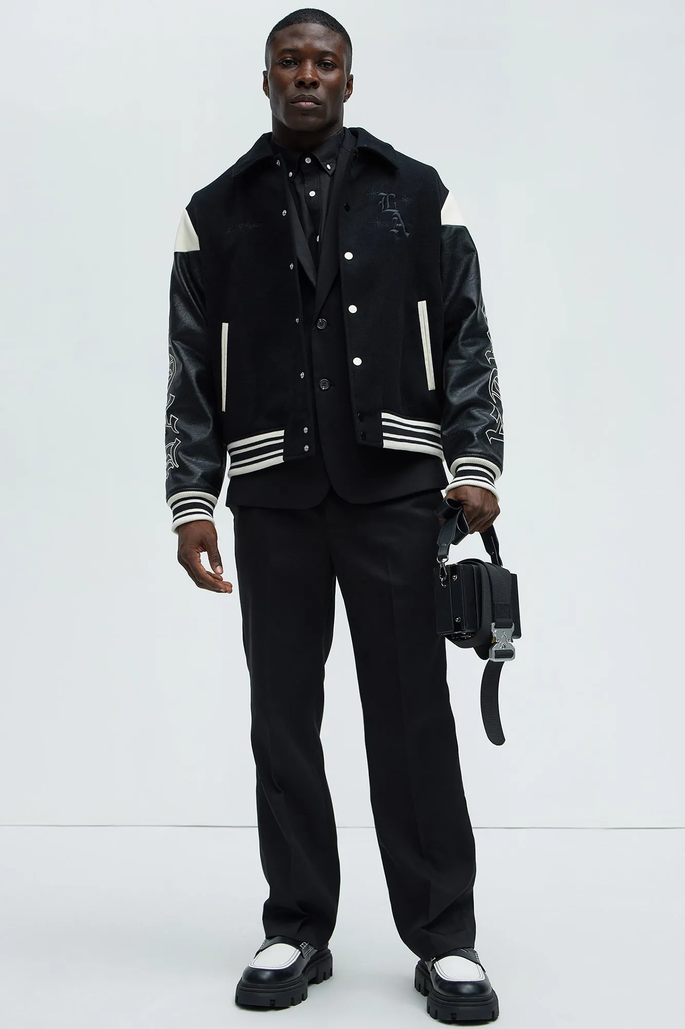 Angel Varsity Jacket - Black