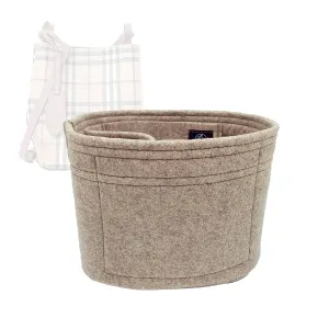 Bag Organizer for Burberry Haymarket Bucket - Premium Felt Purse Handbag Insert Liner Shaper (Handmade) Soft Structure Support