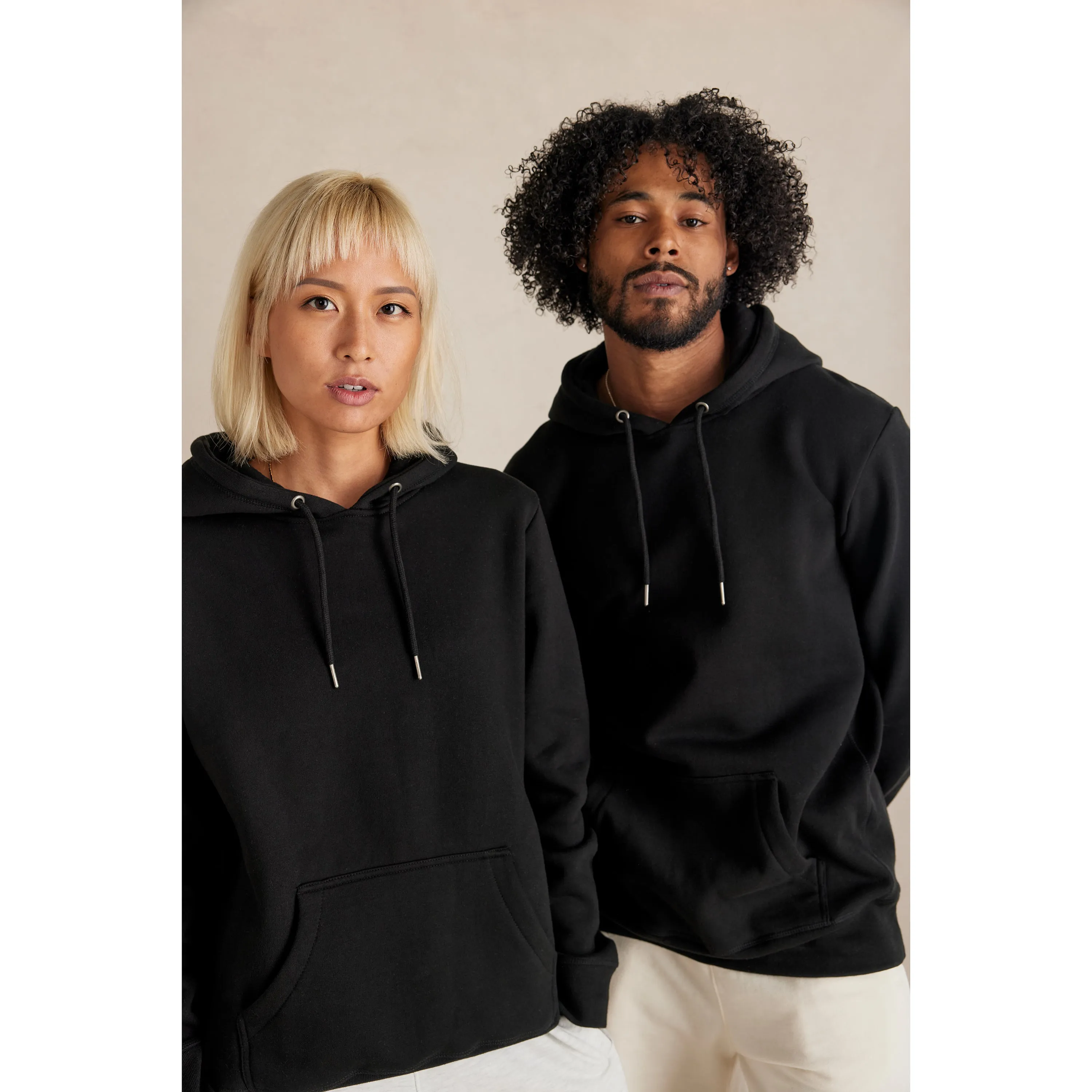 Black Organic Cotton Hooded Sweatshirt