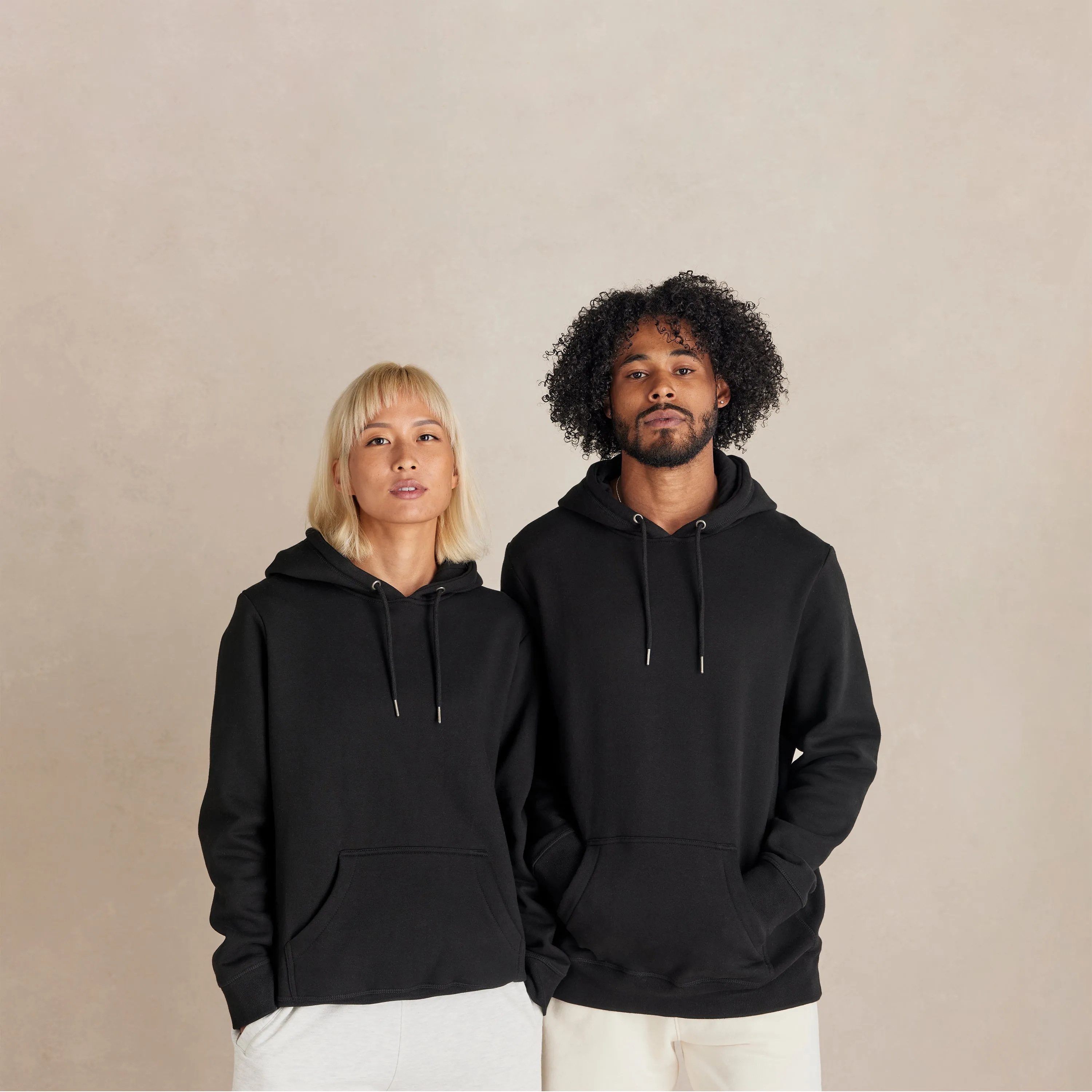 Black Organic Cotton Hooded Sweatshirt