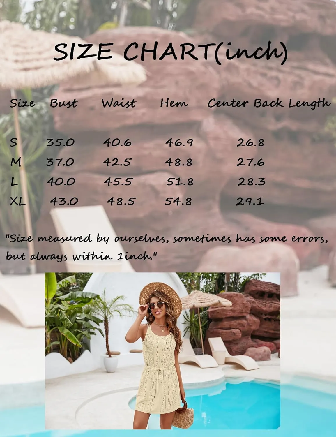 Bluetime Women Hollow Out Swimsuit Coverups Spaghetti Strap Boho Summer Dresses Casual Sundress