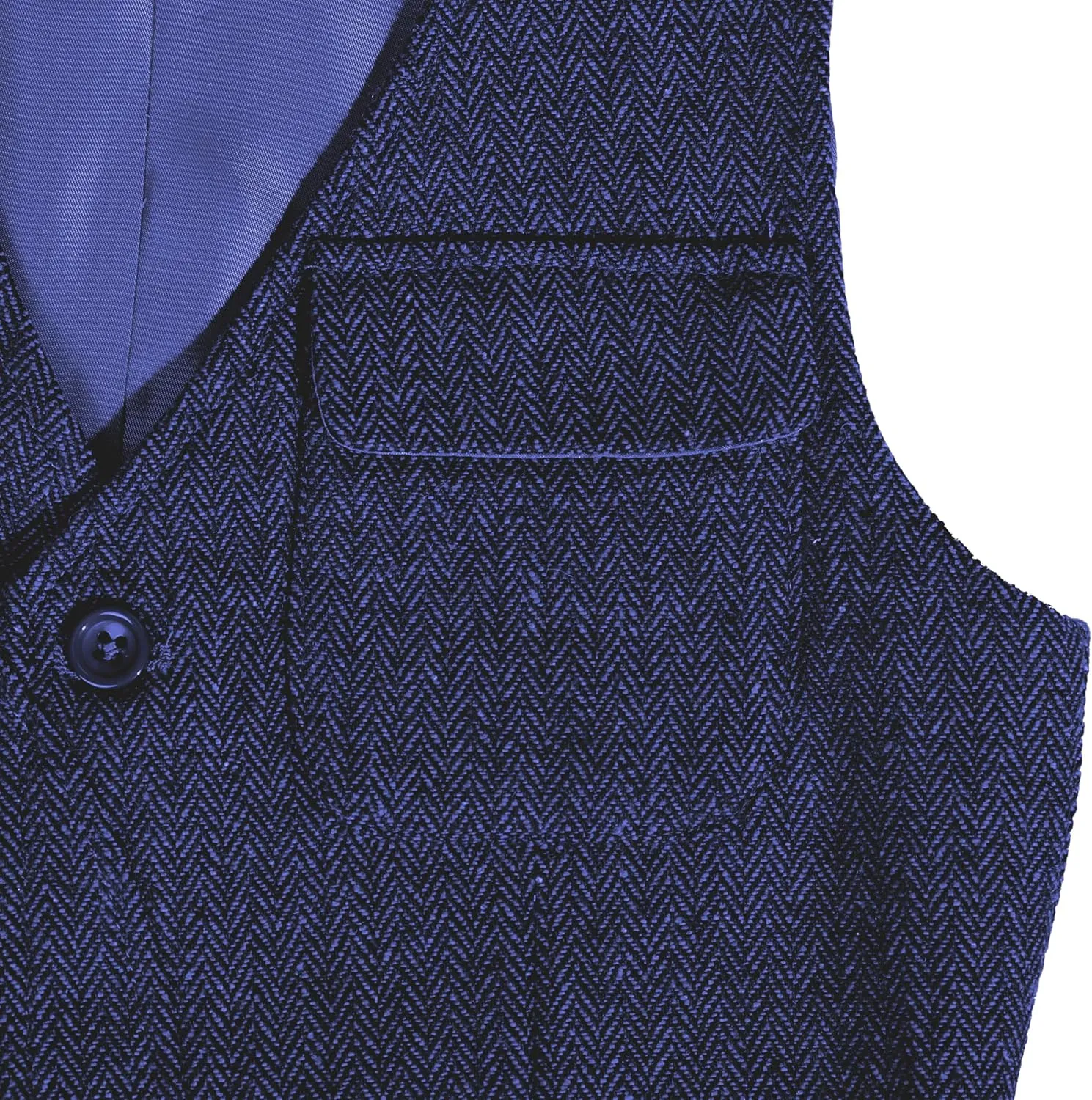 Boys Vest Vintage Tweed Toddler Little Kids Waistcoat with Pocket Sleeveless Slim Fit Casual Vest Outfit