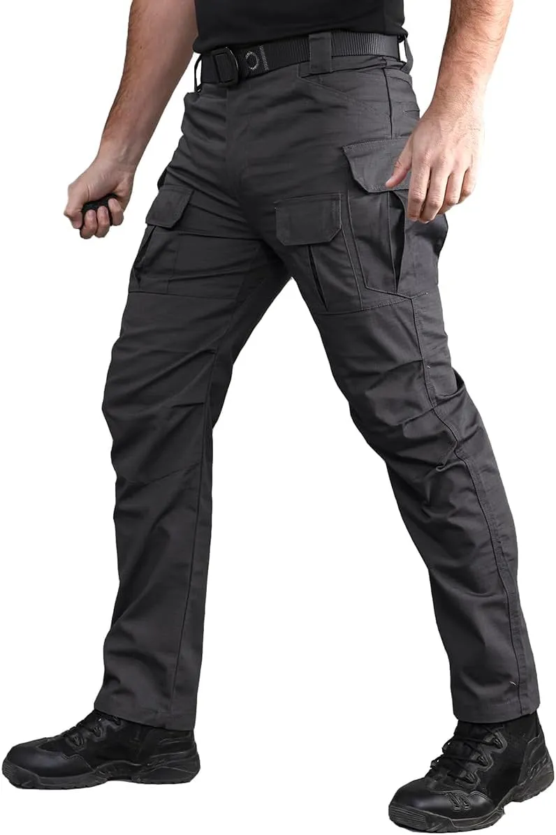 CARWORNIC Gear Men's Tactical Cargo Pants Waterpoof Lightweight Rip Stop EDC Military Combat Trousers