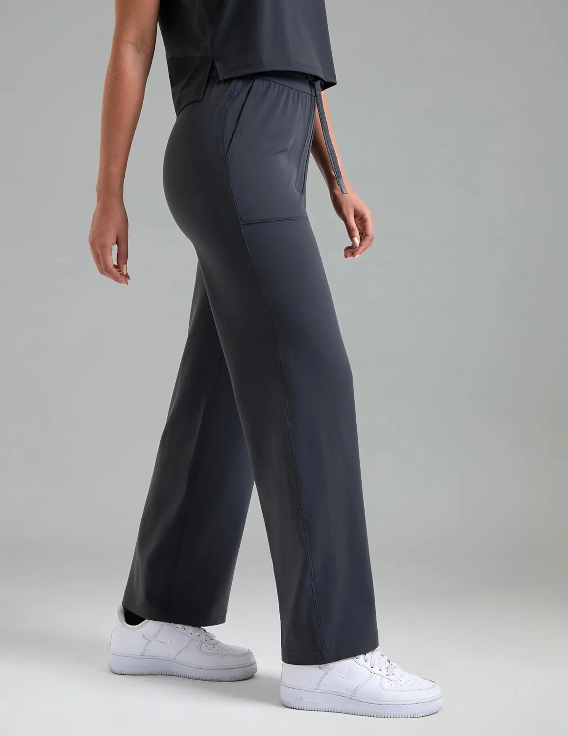Colorfulkoala Dreamlux Wide Leg Sweatpants Women Lounge Flared Jogger Pants Baggy Sweatpants with Pockets