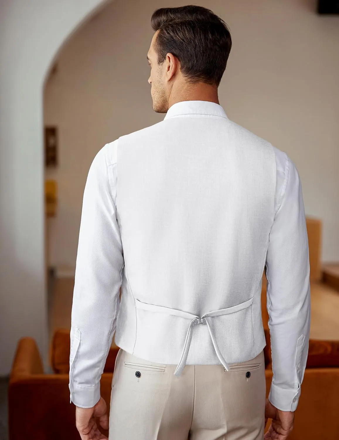 COOFANDY Men's Business Suit Vest Slim Fit Dress Vest Wedding Waistcoat