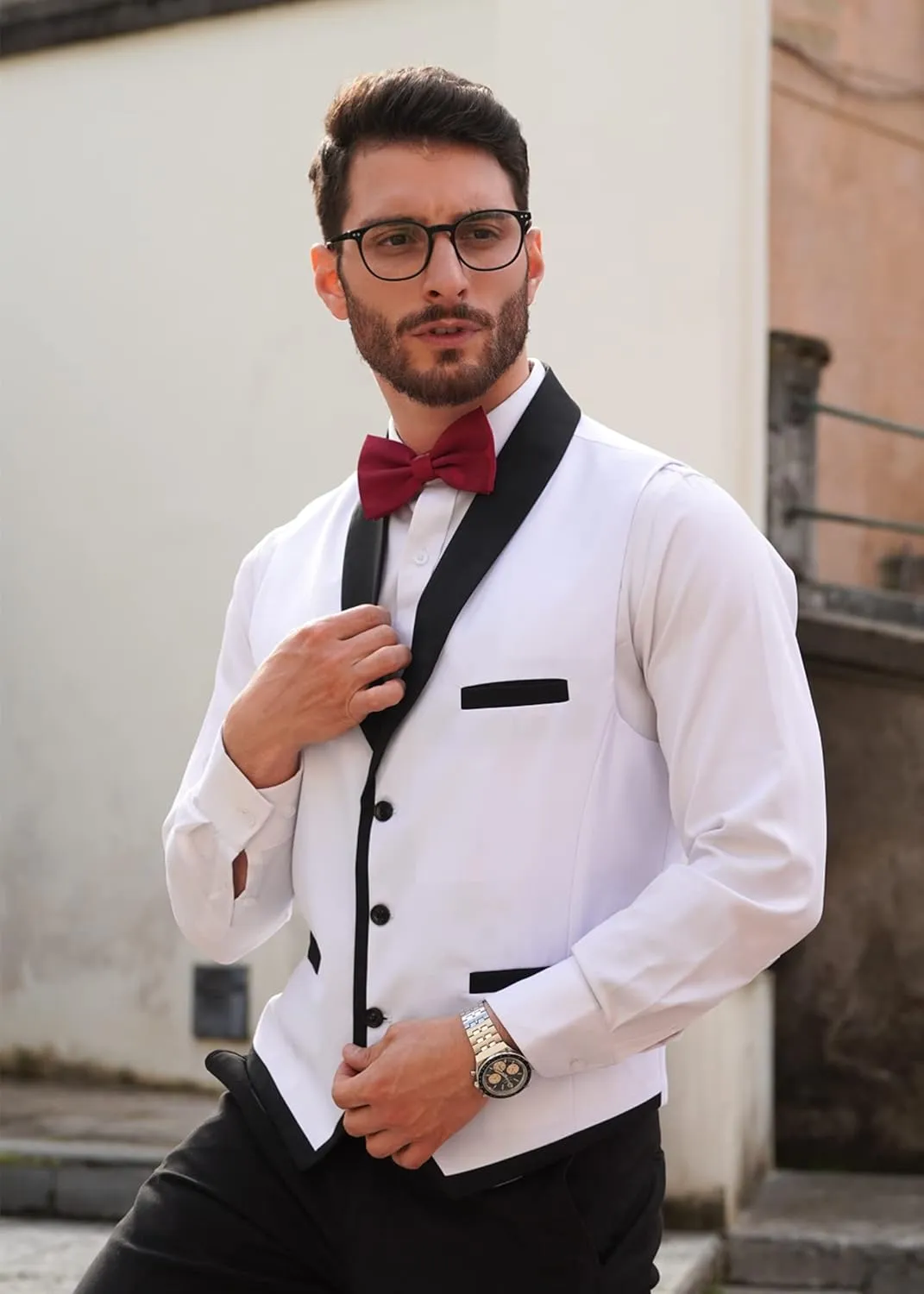 COOFANDY Men's Suit Vest Slim Fit Formal Business Dress Vest Casual Wedding Waistcoat