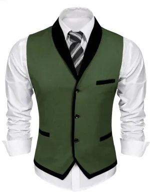 COOFANDY Men's Suit Vest Slim Fit Formal Business Dress Vest Casual Wedding Waistcoat