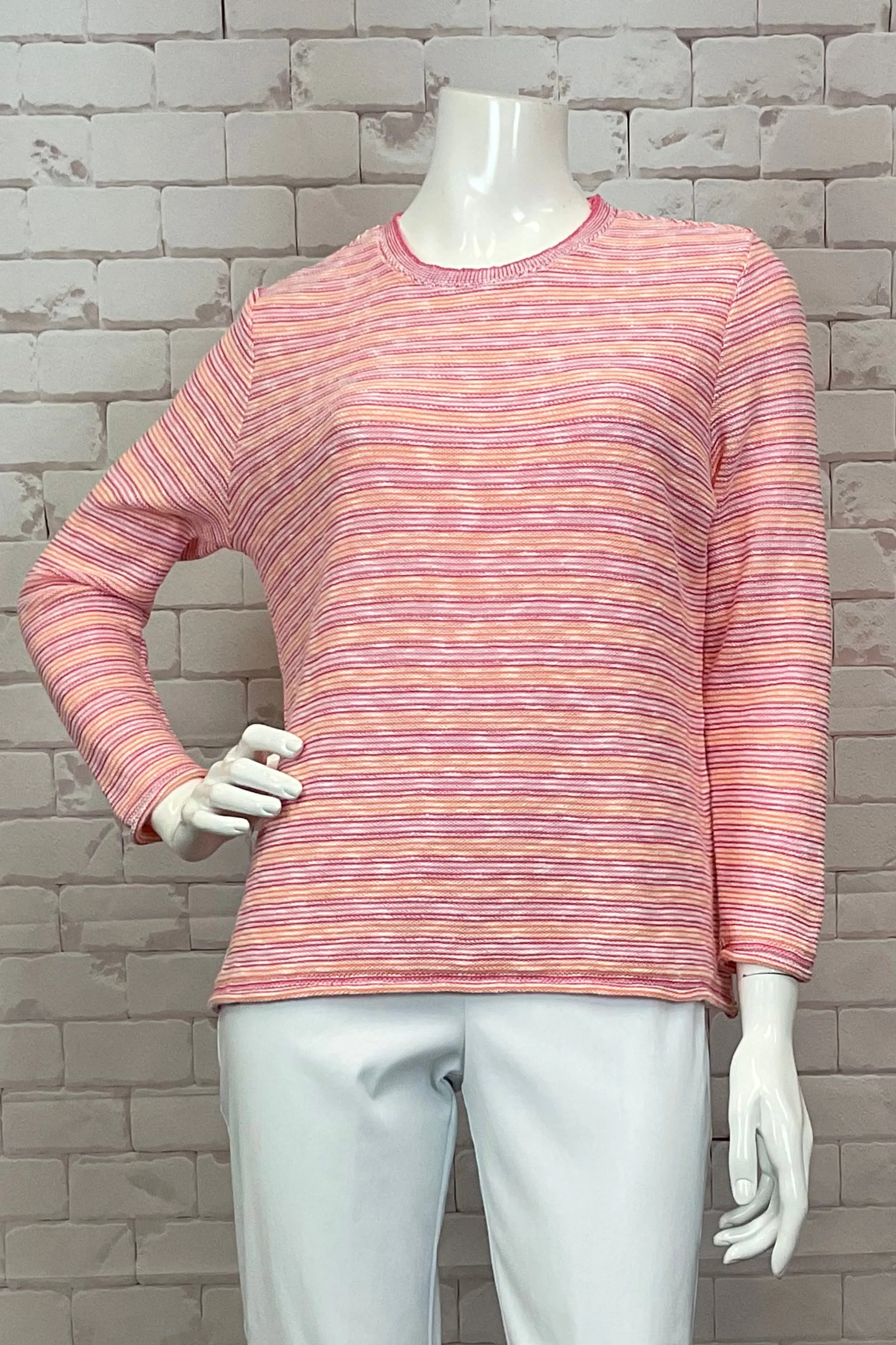 DAHLIA ROSE COMBO PHOEBE STRIPE SWEATER TOP