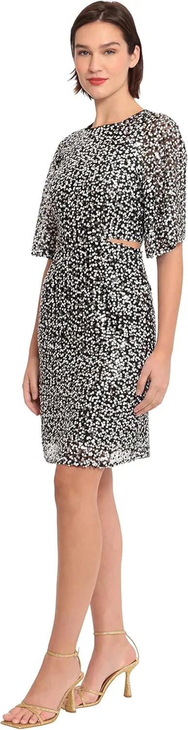 Donna Morgan Women's Holiday Sequin Dress Event Occasion Cocktail Party Guest of