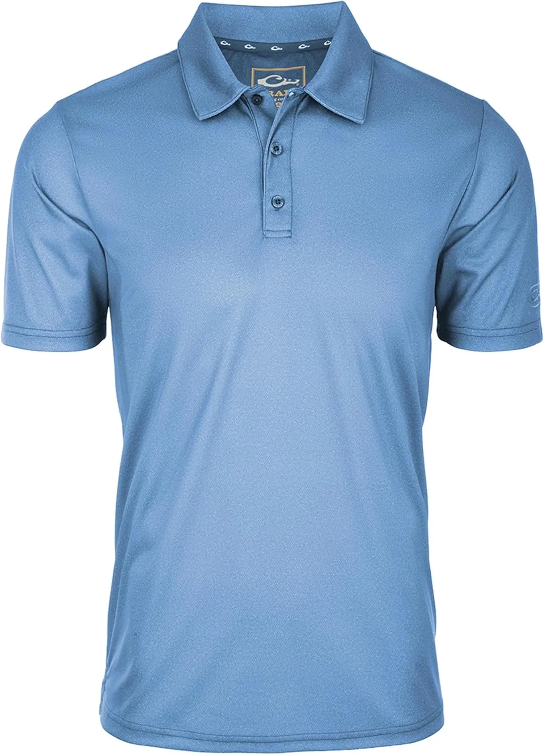 Drake Waterfowl Men's Performance Heather Short Sleeve Polo Shirt - Moisture-Wicking Quick Dry UPF Sun Protective Active Tee