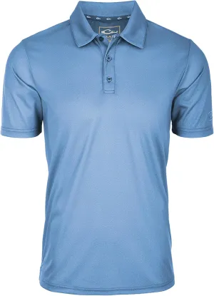 Drake Waterfowl Men's Performance Heather Short Sleeve Polo Shirt - Moisture-Wicking Quick Dry UPF Sun Protective Active Tee
