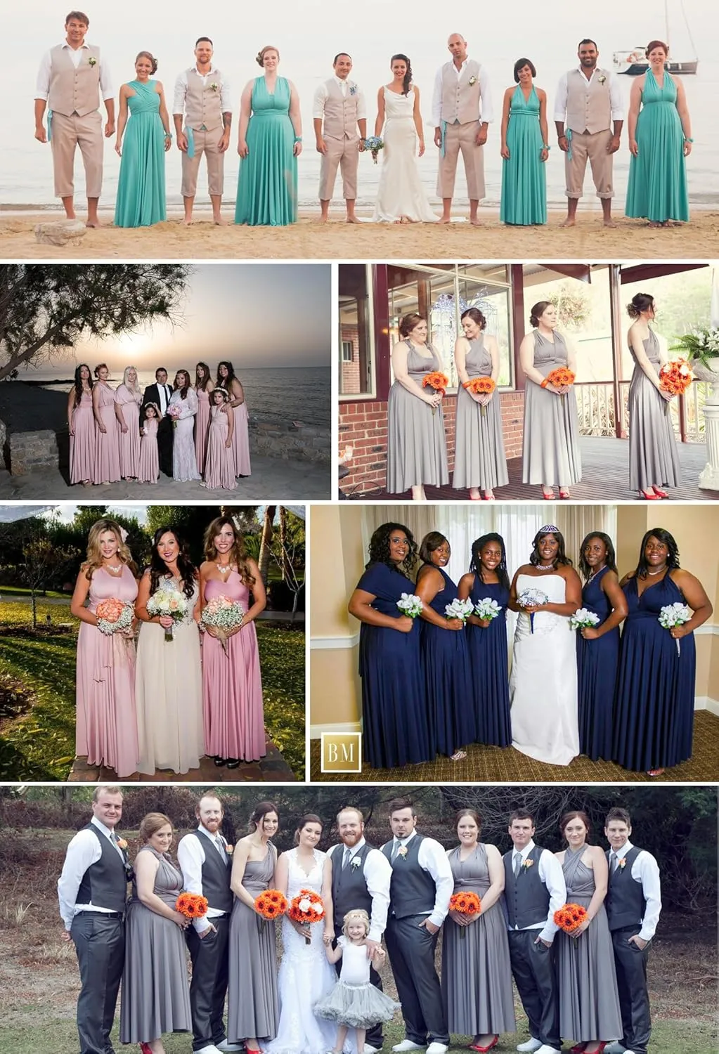 Edaydress Convertible Warp Maxi Dress Multi Way Wear Party Wedding Bridesmaid Long Dresses