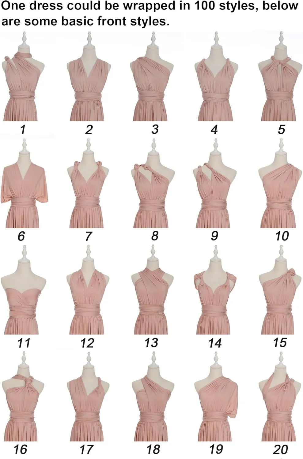 Edaydress Convertible Warp Maxi Dress Multi Way Wear Party Wedding Bridesmaid Long Dresses