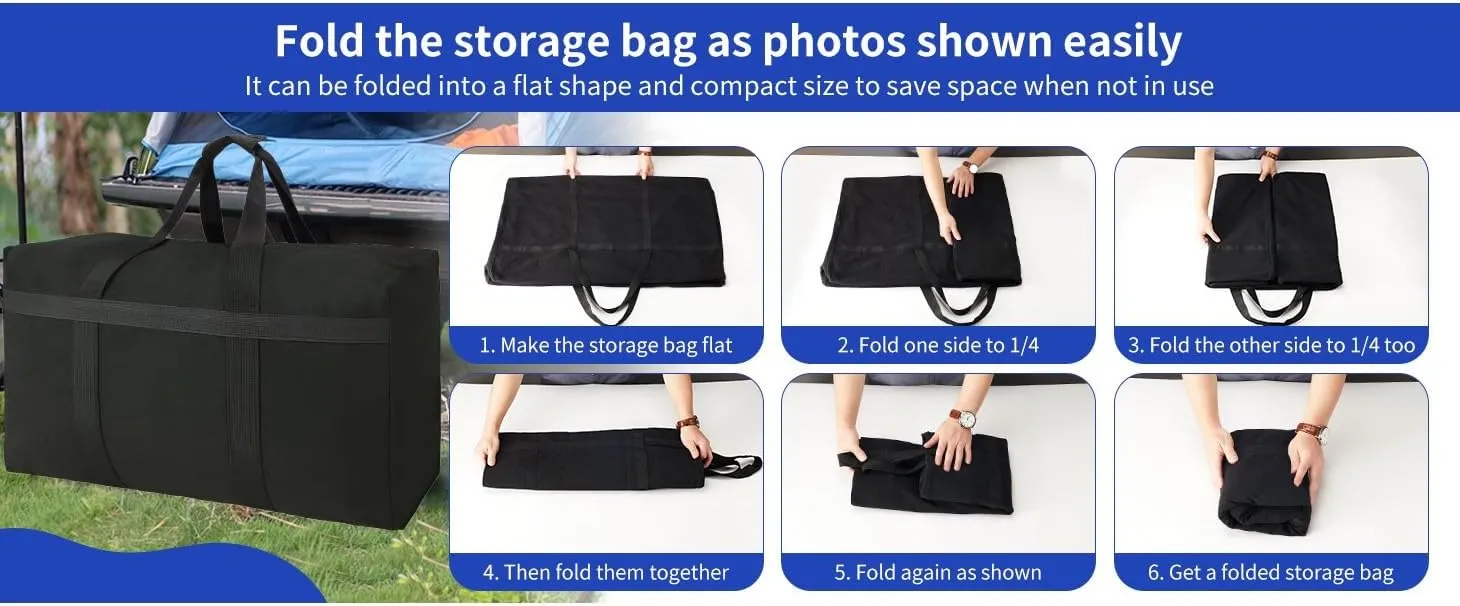 Extra Large Moving Bags Portable Canvas Storage Duffle Bag Great for Traveling, Camping, Moving College Dorm, Large Items Storage and More (Canvas 300L)
