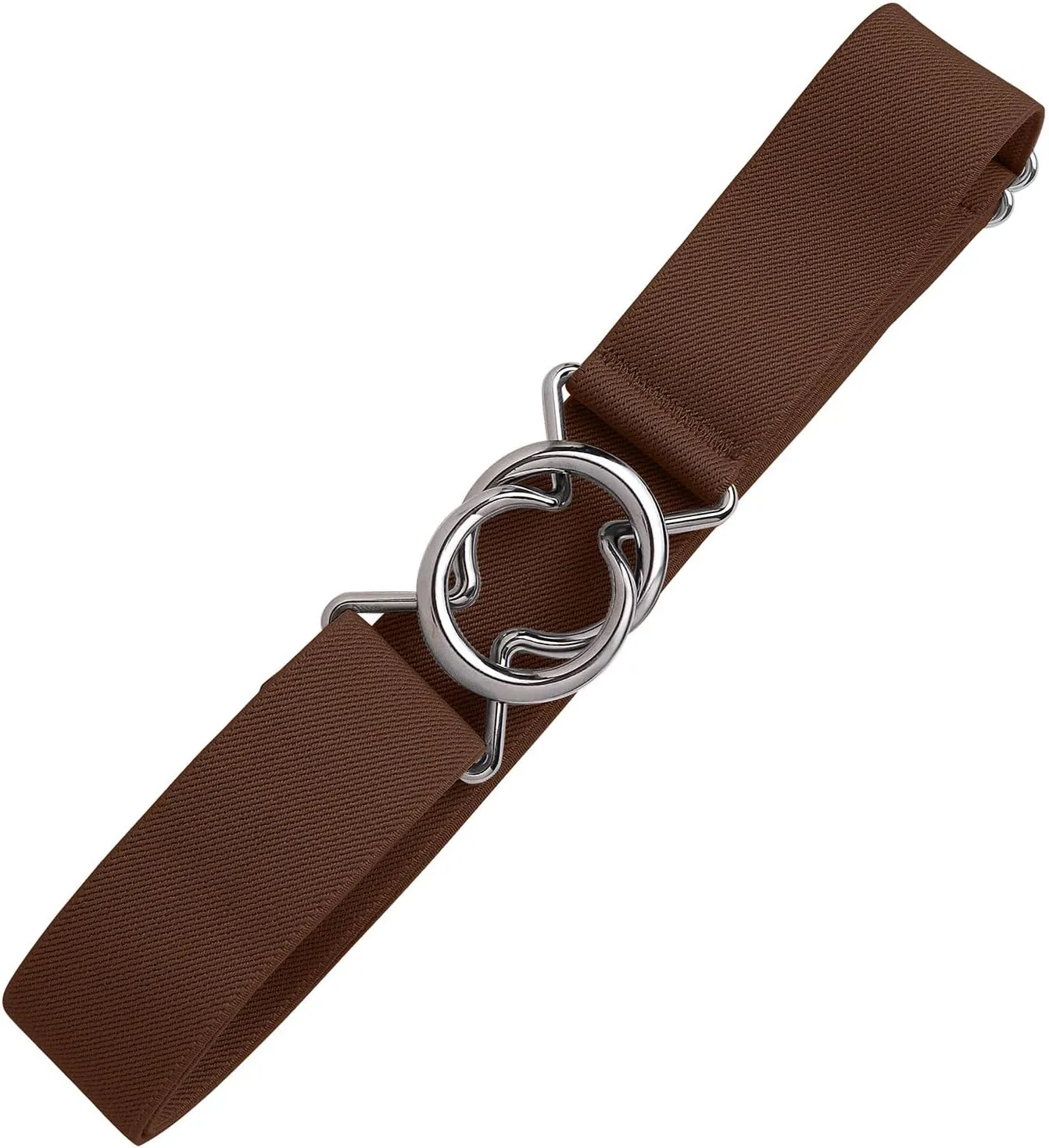 Falari Womens Stretch Belt Adjustable Web Belt Metal Buckle All Occasion Dress Belt