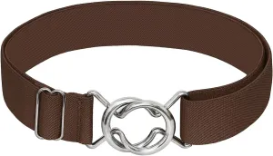 Falari Womens Stretch Belt Adjustable Web Belt Metal Buckle All Occasion Dress Belt