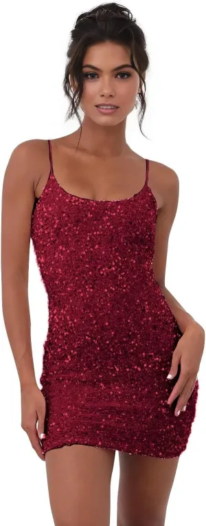 Fivsole Sparkly Short Sequin Homecoming Dress for Teens 2025 HOCO Cocktail Party Mini Dresses