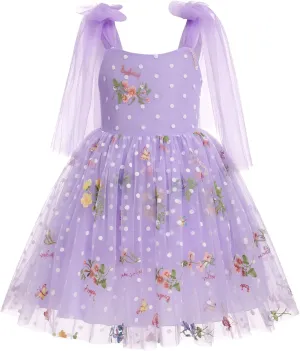 Flower Girl Floal Lace Tulle Dress Princess Backless Wedding Junior Bridesmaid Pageant Communion Dance Maxi Gown