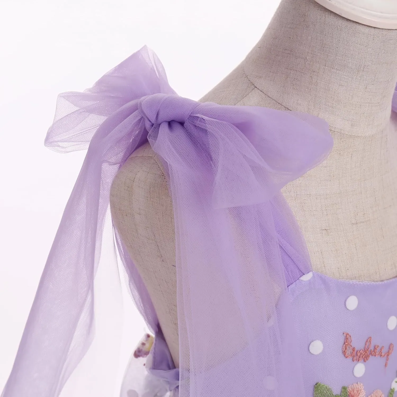 Flower Girl Floal Lace Tulle Dress Princess Backless Wedding Junior Bridesmaid Pageant Communion Dance Maxi Gown