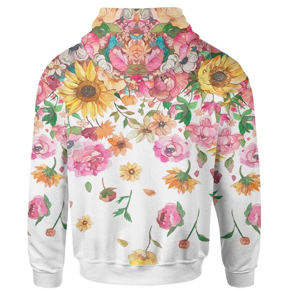 Flower Reign Zip Hoodie