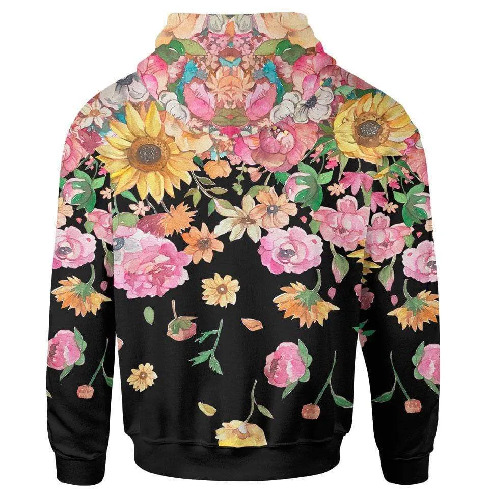 Flower Reign Zip Hoodie