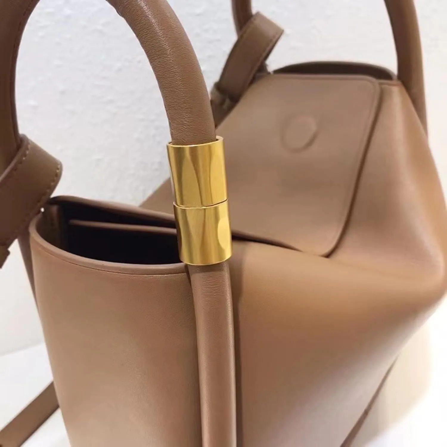 Genuine Leather Tote Bag for Women Hobo Handbags and Purse Top-handle Bag Shoulder Bag Underarm Bag (C)