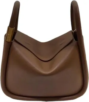 Genuine Leather Tote Bag for Women Hobo Handbags and Purse Top-handle Bag Shoulder Bag Underarm Bag (C)