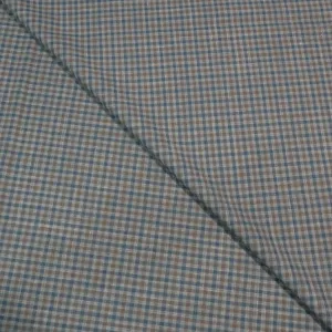 Green and Teal Check Ermenegildo Zegna Cloth Suiting Fabric