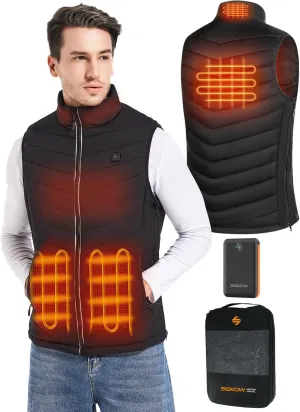 Heated Vest for Men with 7.4V Battery Pack Included,Updated Lightweight Heated Clothing Winter Outdoor