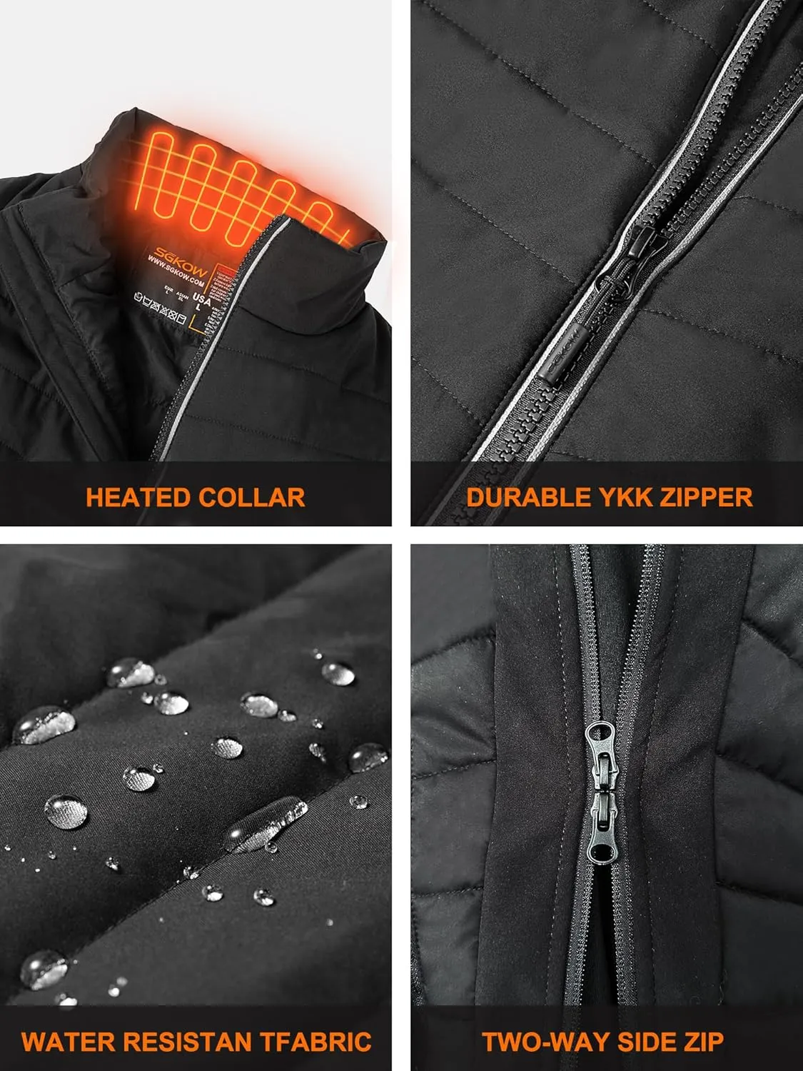 Heated Vest for Men with 7.4V Battery Pack Included,Updated Lightweight Heated Clothing Winter Outdoor