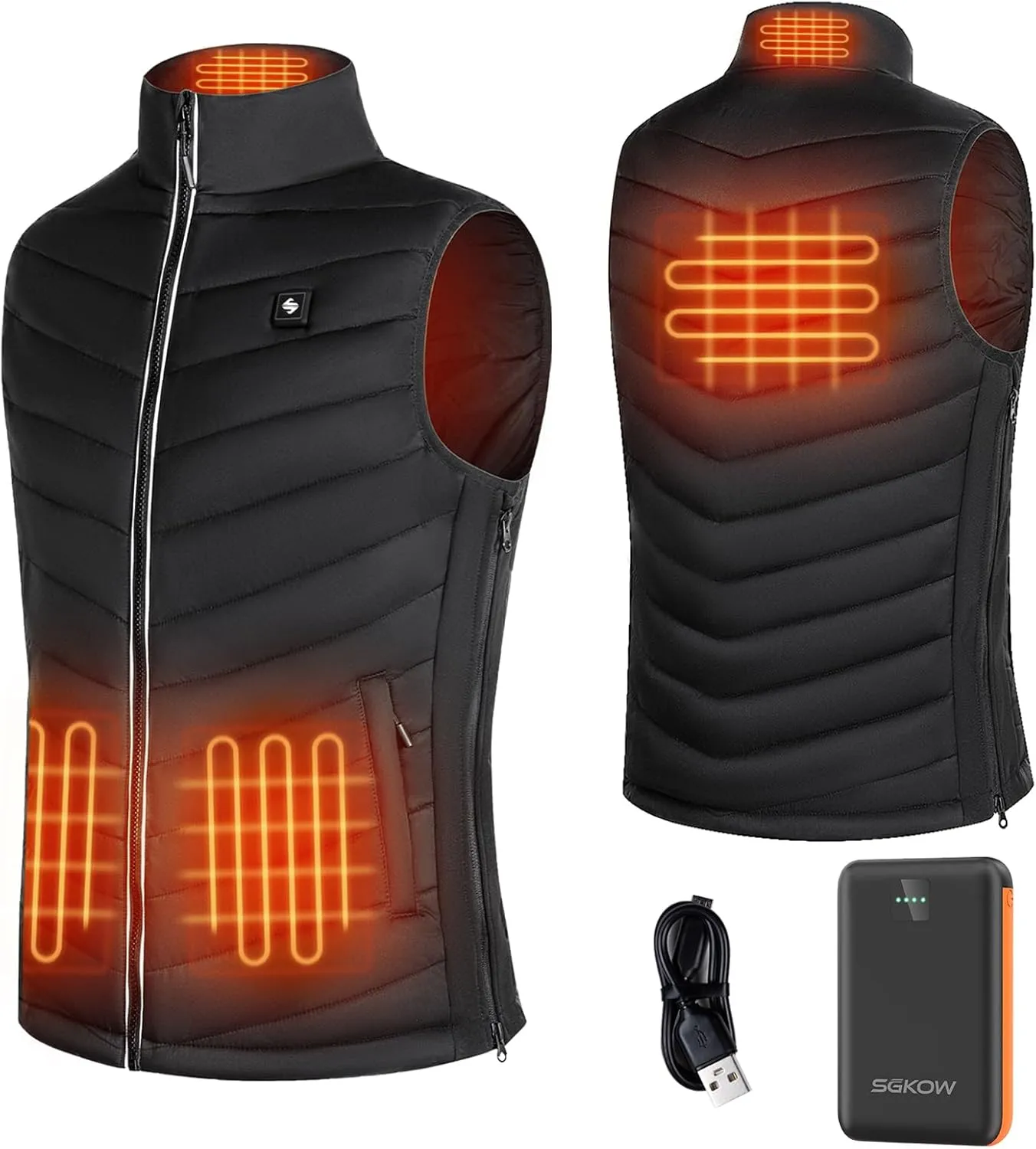 Heated Vest for Men with 7.4V Battery Pack Included,Updated Lightweight Heated Clothing Winter Outdoor