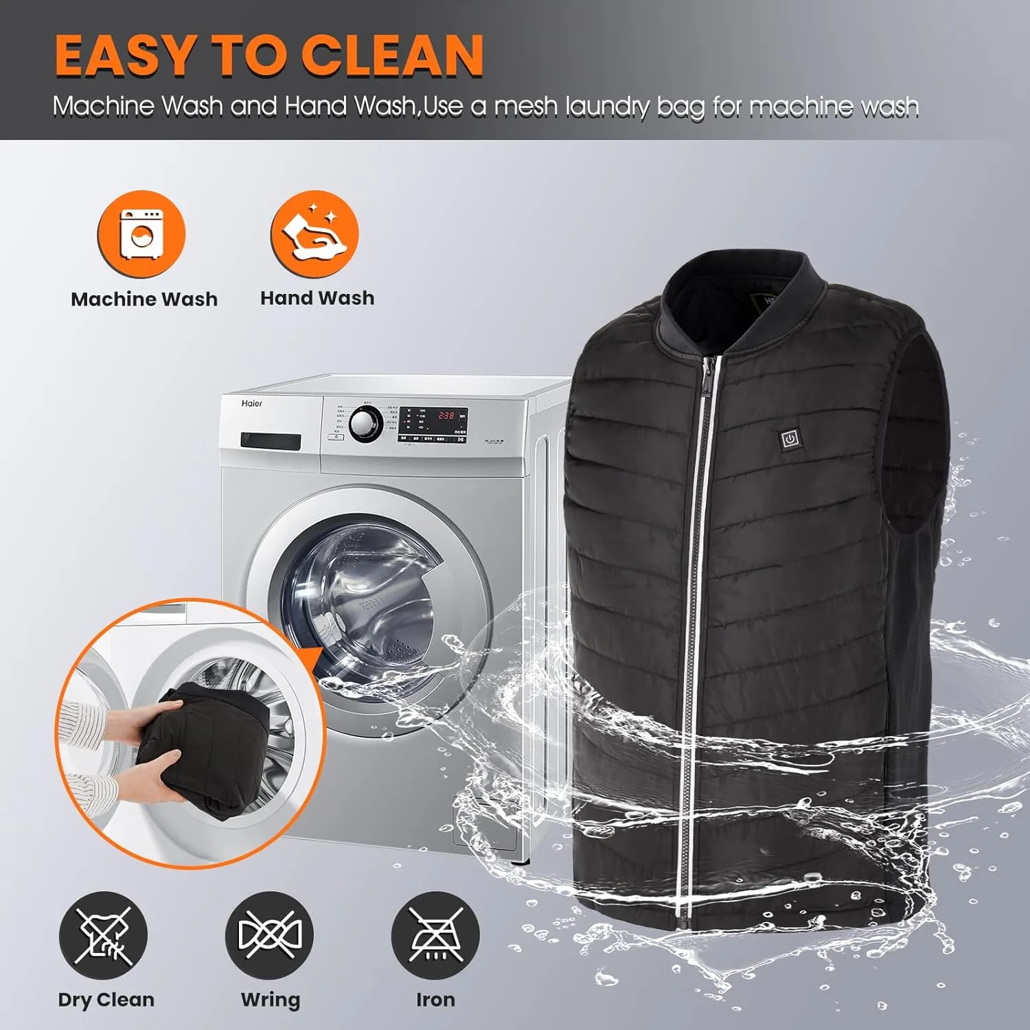 Heated Vest for Men Women,Rechargeable Electric Heated Vest with 16000mAh 5V Battery Pack Included Warm Heating Vest