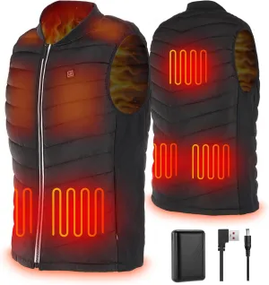 Heated Vest for Men Women,Rechargeable Electric Heated Vest with 16000mAh 5V Battery Pack Included Warm Heating Vest