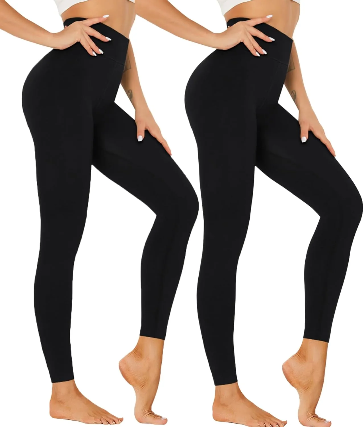 Hi Clasmix 5 Pack Super Soft Leggings for Women Pack-High Waisted Tummy Control Workout Yoga Running Gym Fitness Active Pants