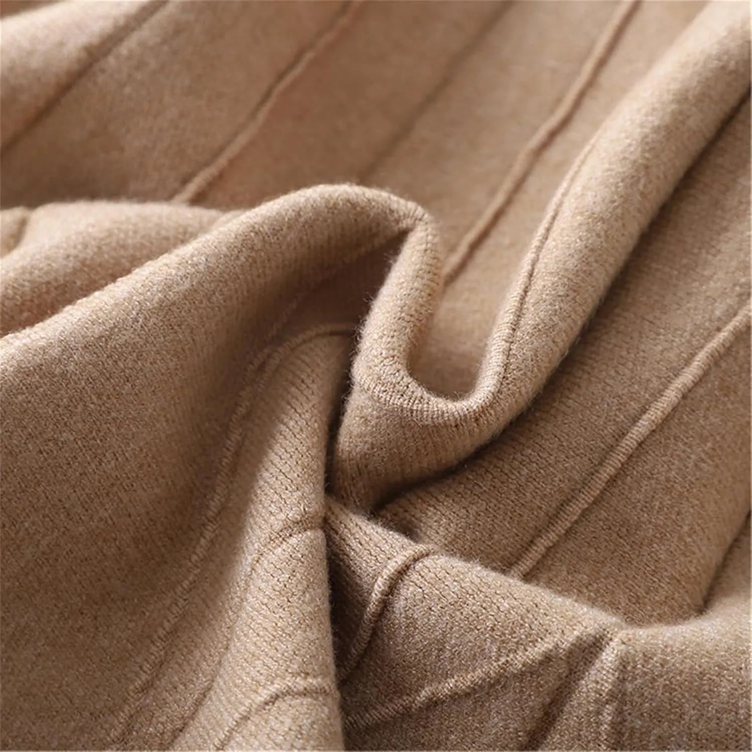 Knitting Skirts for Women Elastic High Waist Fall Winter A Line Casual Midi Pleated Skirt Blue Black