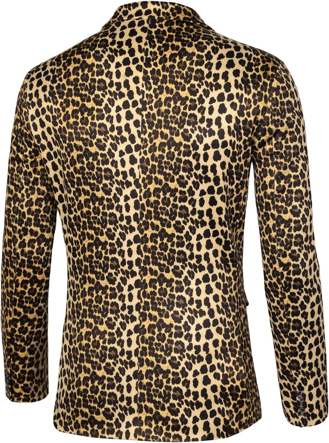 Lars Amadeus Men's Party Animal Leopard Print Blazer Notched Lapel Lightweight Sport Coat Suit Jacket