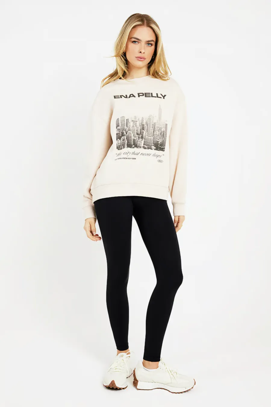 Letters From NY Relaxed Sweater Parchment