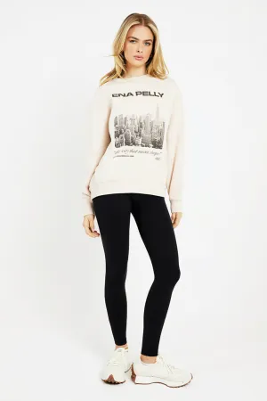 Letters From NY Relaxed Sweater Parchment