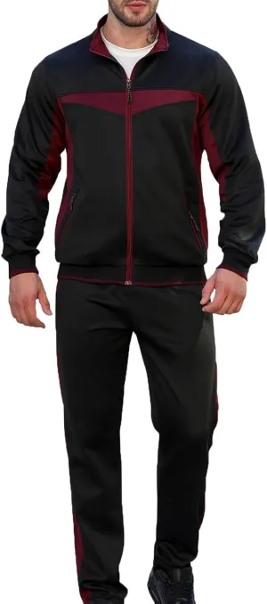 Litteking Men's Tracksuits 2 Piece Outfit Casual Long Sleeve Sweat Suit Set Full Zipper Sports Jogging Suits