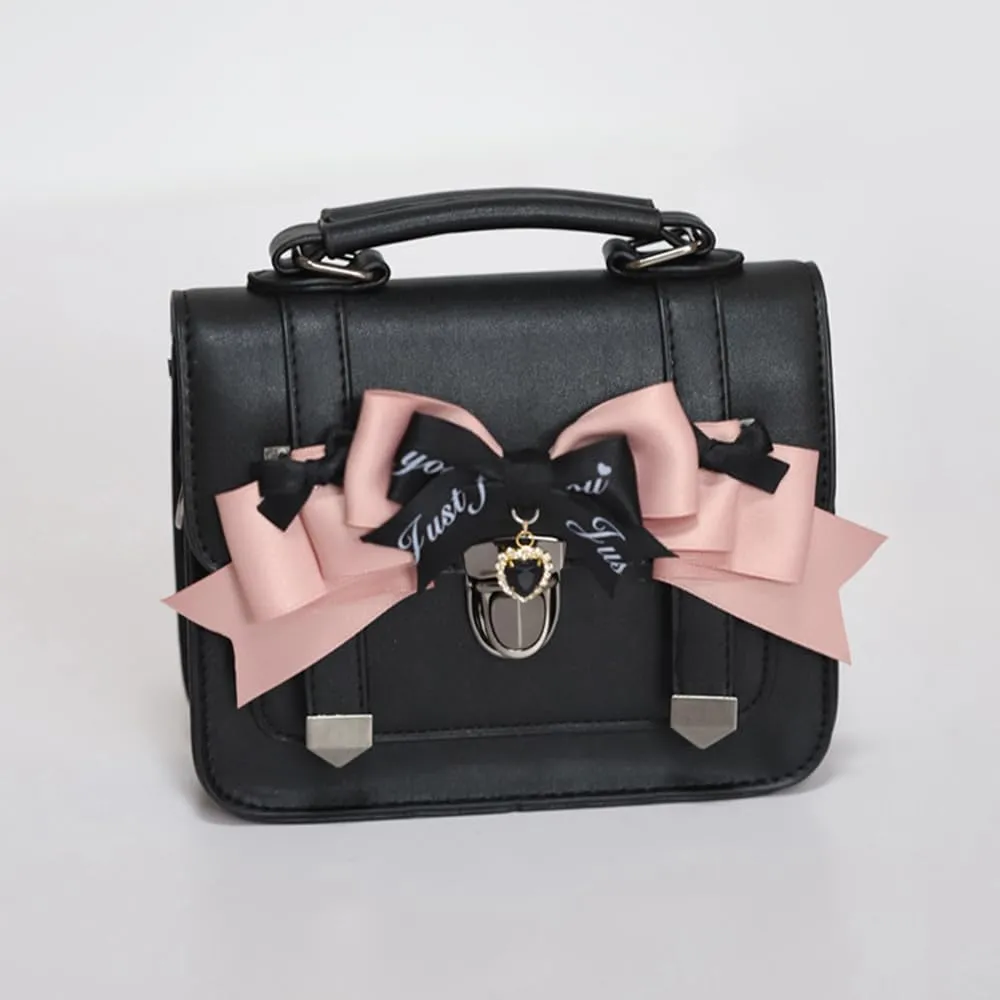 Lolita Messenger Bag PU Leather Satchel Handbag Japanese Style Backpack JK Crossbody Shoulder Bag for Women