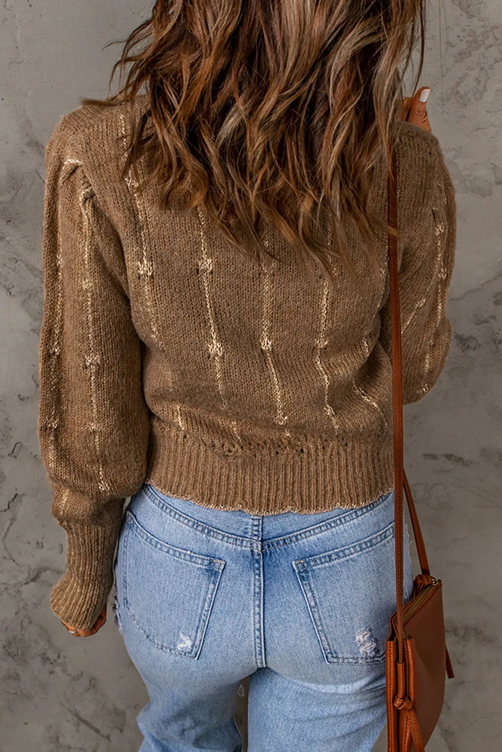 Long Sleeve O-neck Knitted Sweater