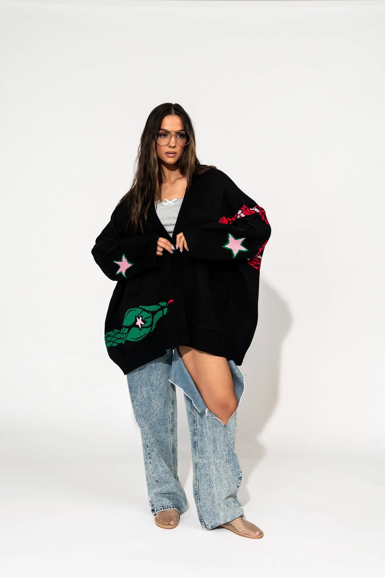 Look What You Made Me Do Oversized Snake Cardigan *RESTOCKED*
