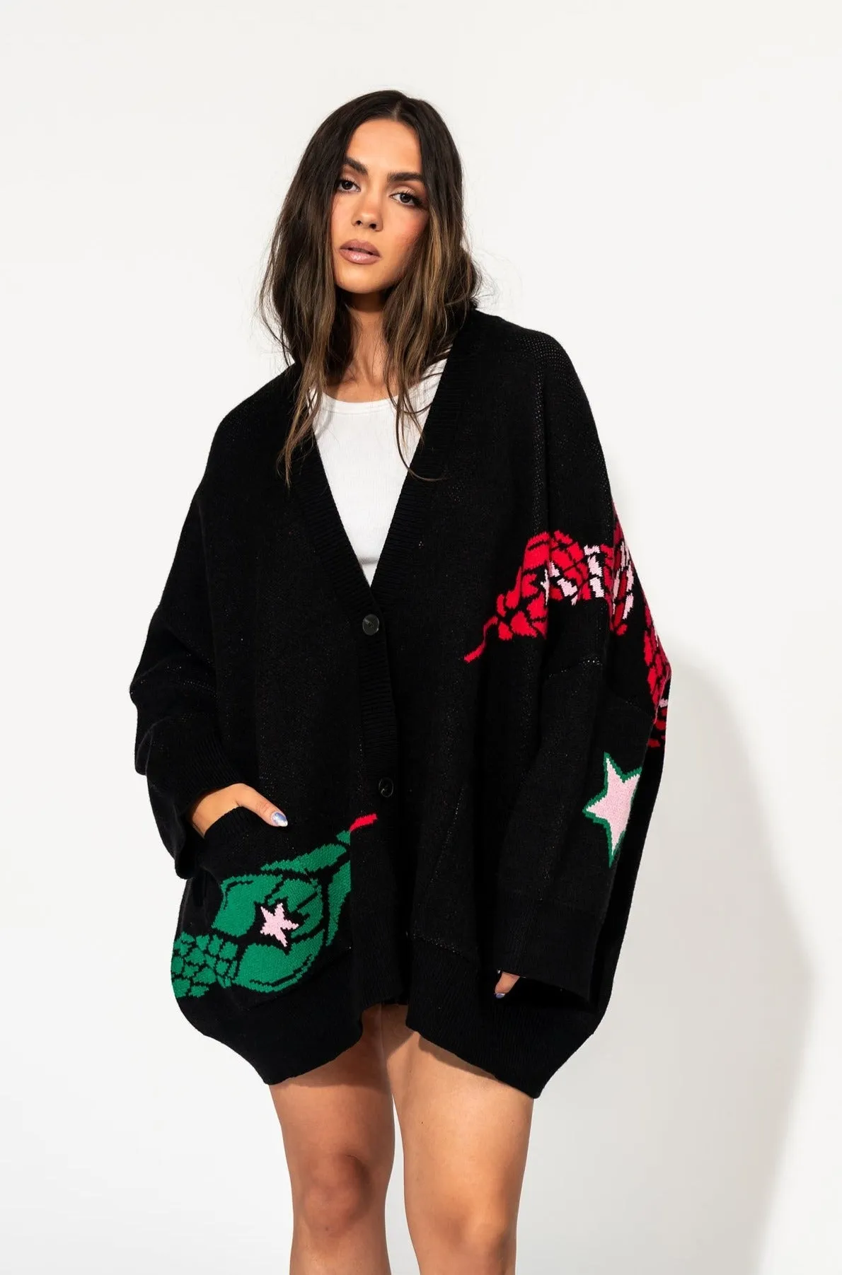 Look What You Made Me Do Oversized Snake Cardigan *RESTOCKED*
