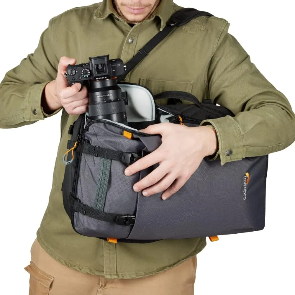 Lowepro Trekker Lite Bp 250, Camera Backpack, with Removable Camera Insert, with Accessory Strap System, Camer Bag for Mirrorless Camera, Compatible with Sony Alpha 7, Grey