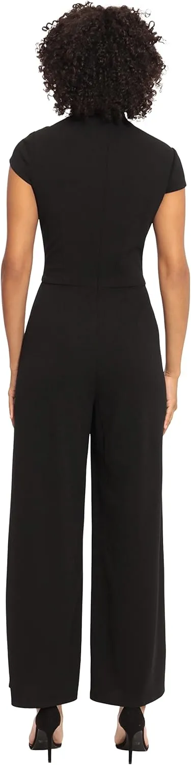 Maggy London womens High Neck Jumpsuit Workwear Office Occasion Event Guest of